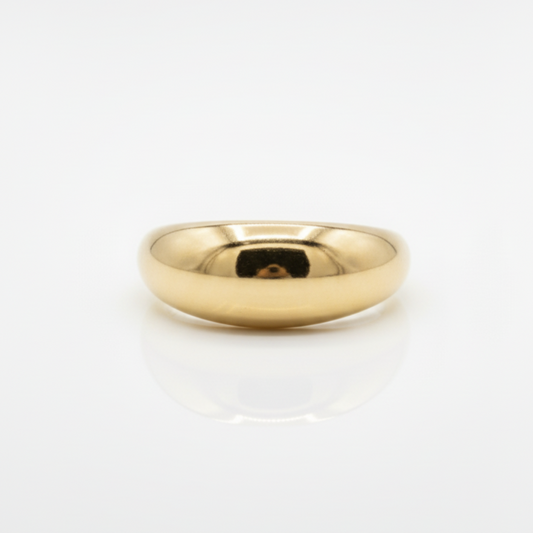 10K Thin Dome Ring