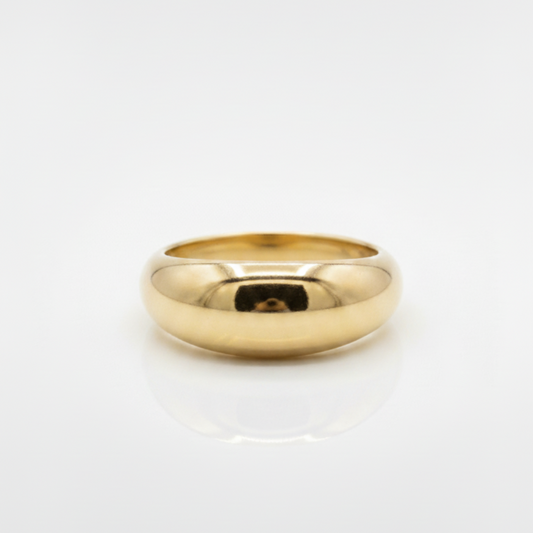 10K Thin Dome Ring
