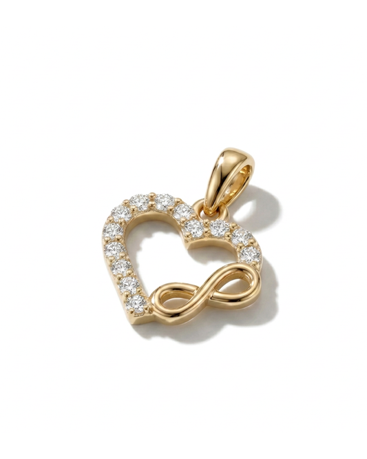 Pendentif représentant l’amour éternel en or 10k