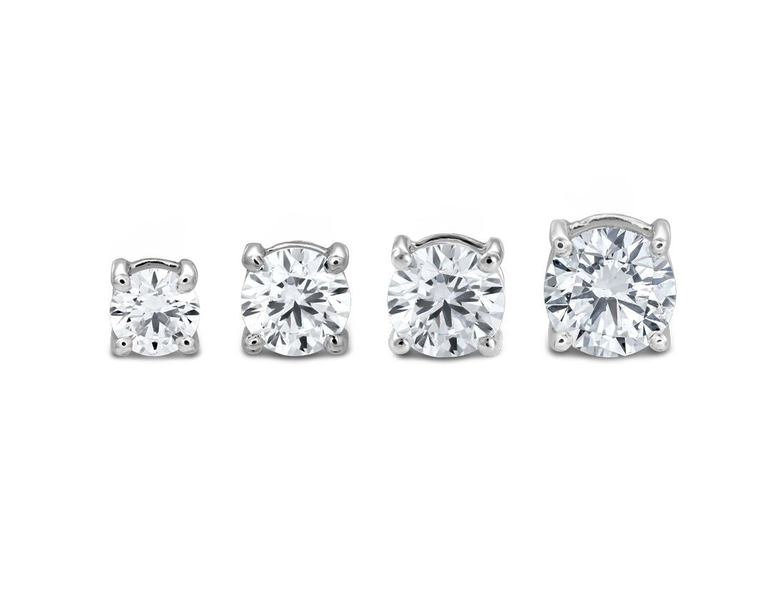 14k gold and lab-grown diamond stud earrings