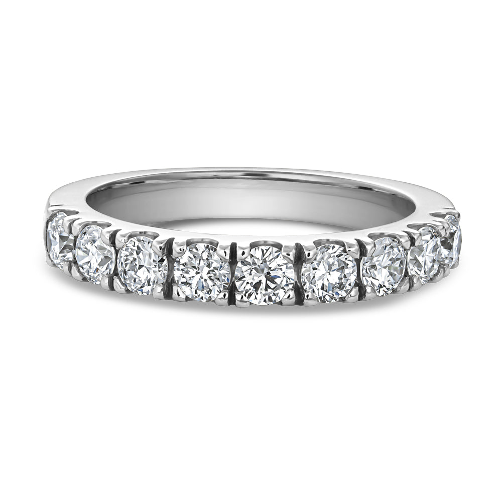 14k Gold Semi-Eternity Wedding Band with Lab-Grown Diamonds Total 1.00 Ct