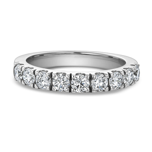 14k Gold Semi-Eternity Wedding Band with Lab-Grown Diamonds Total 1.00 Ct
