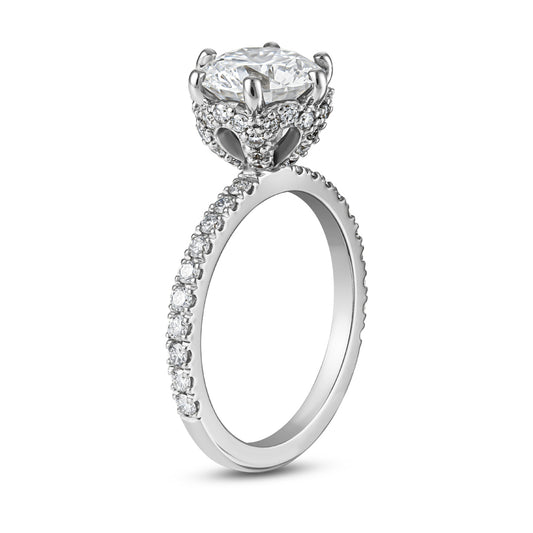 14k Gold 6-Prong Ring with 2.00 Carat Center Diamond – Royal Design