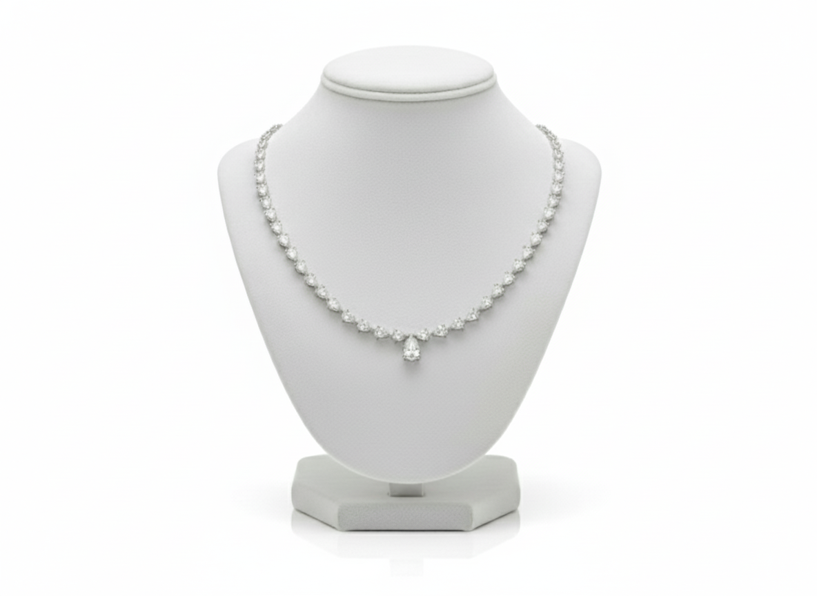 Collier Rivière en Or 14K et Diamants de Laboratoire (11.37ct)