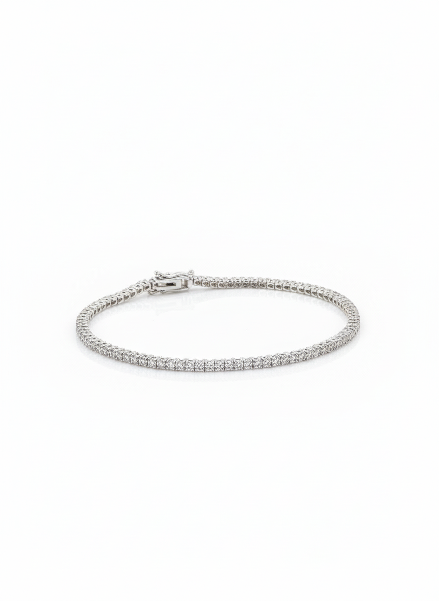 Bracelet Tennis 2,3 ct de diamants et or 14 carats VS