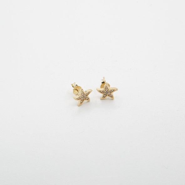 Stella | Boucles d'oreilles en forme d'étoiles de mer en or 10k