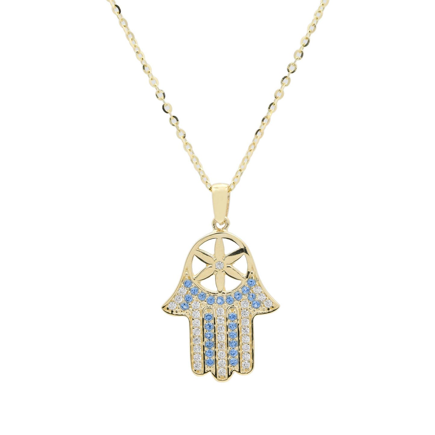 Copie de Collier Khomssa | main de Fatima en or 10 carats | Fleur - Bijouterie Viko