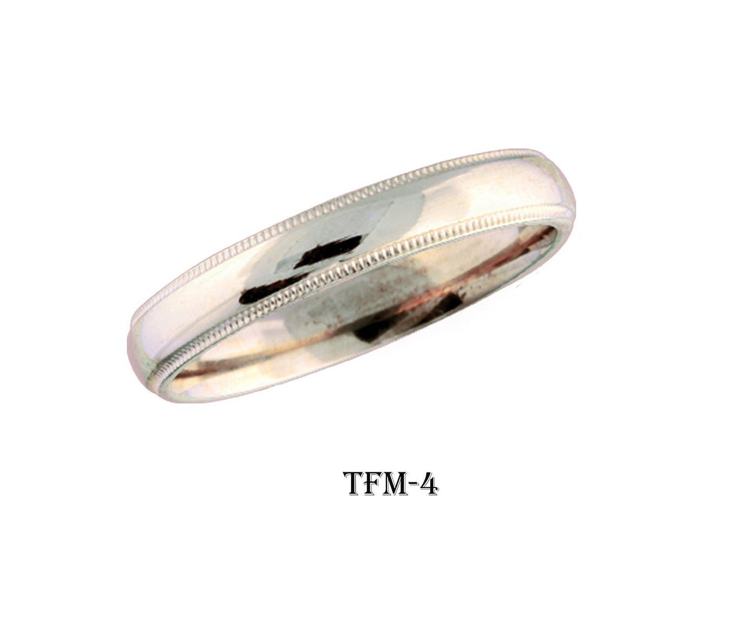 Jonc semi-bombé en or 10 K avec milles-grains. Bague classique simple en or jaune ou en or blanc. Bague unie 4 mm de largeur. Alliance classique pour homme ou pour femme. Bijoux unisexe. Alliances avec milles grains, semi bombée. Bijoux de mariage à Montréal.