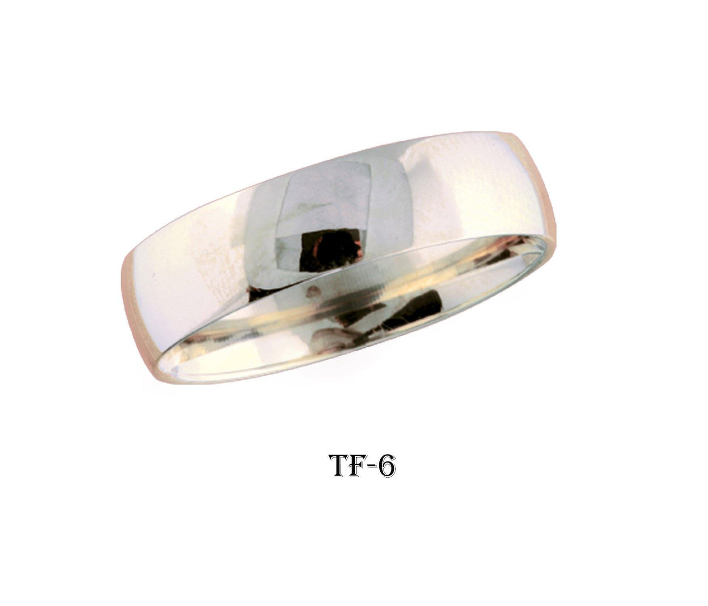 Bague classique simple en or jaune ou en or blanc. Bague unie 6 mm de largeur. Alliance classique pour homme.
