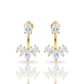 Boucles d’Oreilles Suspendues en Or 14K – Diamants 3 ct