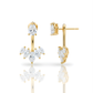 Boucles d’Oreilles Suspendues en Or 14K – Diamants 3 ct