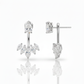 Boucles d’Oreilles Suspendues en Or 14K – Diamants 3 ct