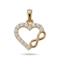 Pendentif représentant l’amour éternel en or 10k