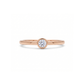 Minimalist ring in 14k gold and 0.05 ct diamond