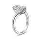 Bague Minimaliste en Or 14k avec Diamant Ovale de 2 Carats - Semi Bezel