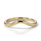 Ensemble de bagues de fiançailles en or 14K – Diamant Cushion 2 ct & Alliance ondulée assortie