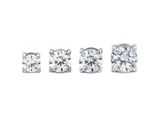 Boucles d'oreilles Stud en or 14k et diamants de laboratoires
