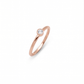 Minimalist ring in 14k gold and 0.05 ct diamond