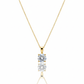 Collier en Or Jaune 14K – Diamant Central Lab Grown 1.25 ct
