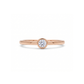 Minimalist ring in 14k gold and 0.05 ct diamond