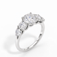Bague Fiançailles 5 Pierres Diamant Laboratoire 2.00 Ct | Or 18K