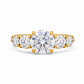 Bague Fiançailles 5 Pierres Diamant Laboratoire 2.00 Ct | Or 18K