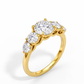 Bague Fiançailles 5 Pierres Diamant Laboratoire 2.00 Ct | Or 18K