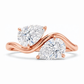 14k Gold Ring with 2 Carat Emerald Diamond – Triple Row Pave &amp; Brilliant Under Halo