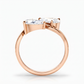14k Gold Ring with 2 Carat Emerald Diamond – Triple Row Pave &amp; Brilliant Under Halo