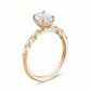 Ring with 2.00 Ct Oval Diamond and Marquises