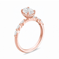 Ring with 2.00 Ct Oval Diamond and Marquises
