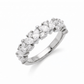 Bague semi-éternité 1.33 carat Or 14k Diamants de laboratoires