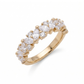 Bague semi-éternité 1.33 carat Or 14k Diamants de laboratoires