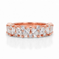 Bague semi-éternité 1.33 carat Or 14k Diamants de laboratoires
