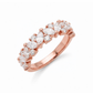 Bague semi-éternité 1.33 carat Or 14k Diamants de laboratoires