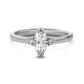 Minimalist Ring with 0.50 Ct Central Marquise Diamond and Side Diamonds