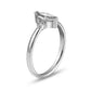Minimalist Ring with 0.50 Ct Central Marquise Diamond and Side Diamonds