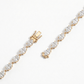 Bracelet Tennis Marquise en Or Jaune 14K et Diamants de Laboratoire (4.76 ct total)