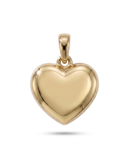 Collier avec pendentif en forme de coeur en or 10k
