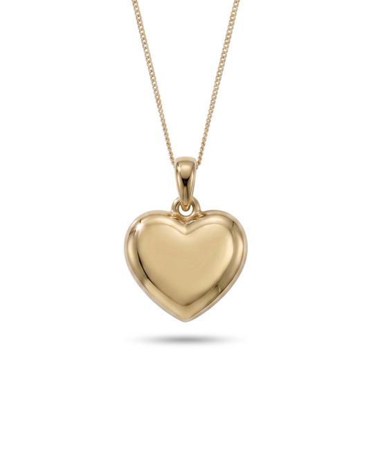 Collier avec pendentif en forme de coeur en or 10k