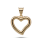 Collier avec pendentif en forme silhouette de coeur en or 10k