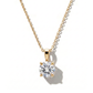 Collier en Or Jaune 14K – Diamant Central Lab Grown 1.25 ct