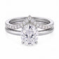 14k Gold Ring with 2 Carat Emerald Diamond – Triple Row Pave &amp; Brilliant Under Halo