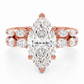 14k Gold Ring with 2 Carat Emerald Diamond – Triple Row Pave &amp; Brilliant Under Halo