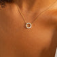 Collier cercle de vie en or 14K et diamants de laboratoire cercle de diamants