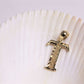 Pendentif / collier Initiales en or jaune 10K avec pendentif une lettre