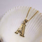 Pendentif / collier Initiales en or jaune 10K avec pendentif une lettre