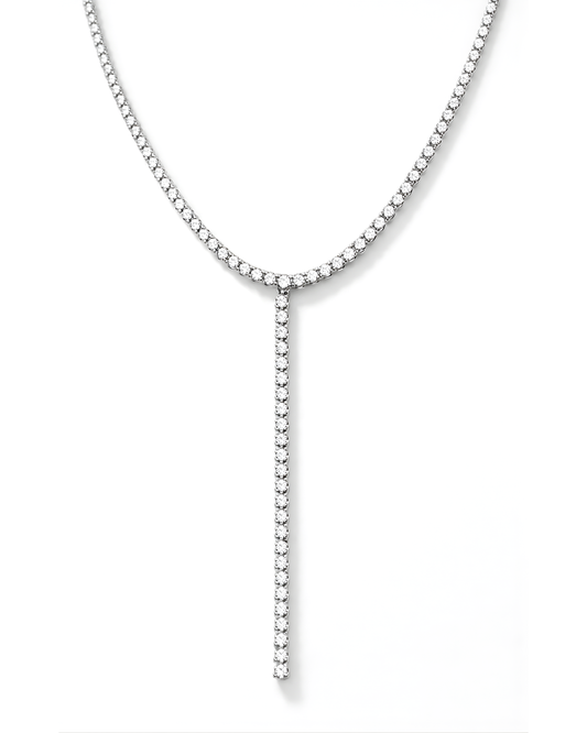 Lab Grown Diamond Tennis Collier T en Or 14K et Diamants Lab Grown, 5.40 ct