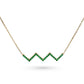 Collier zigzags serti de diamants ou d’émeraudes en or 14k