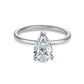 1.50 Carat Pear Diamond Minimalist Ring with Diamond Sub-Halo